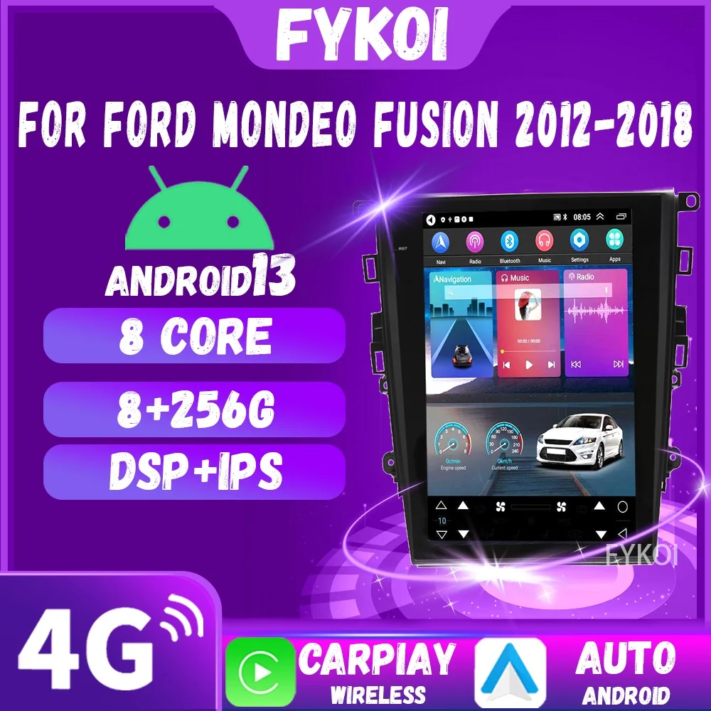 Car Radio For Ford Mondeo Fusion 2012-2018 Car Play Android Auto Automotive Multimedia Tesla Style Bluetooth 4G WIFI GPS Gift
Car Radio For Ford Mondeo Fusion 2012-2018 Car Play Android Auto Automotive Multimedia Tesla Style Bluetooth 4G WIFI GPS Gift