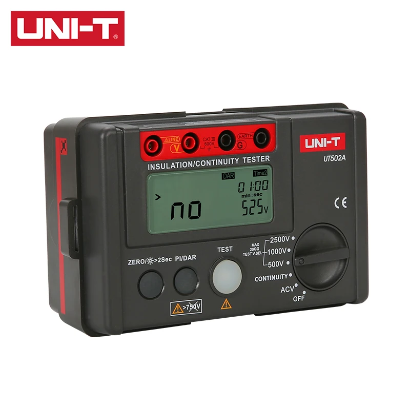 UNI-T Insulation Resistance Tester UT501A UT501C UT502A UT502C Digital Megometer Megohmmeter Ohm Tester Auto Range Backlight UN
UNI-T Insulation Resistance Tester UT501A UT501C UT502A UT502C Digital Megometer Megohmmeter Ohm Tester Auto Range Backlight UN
