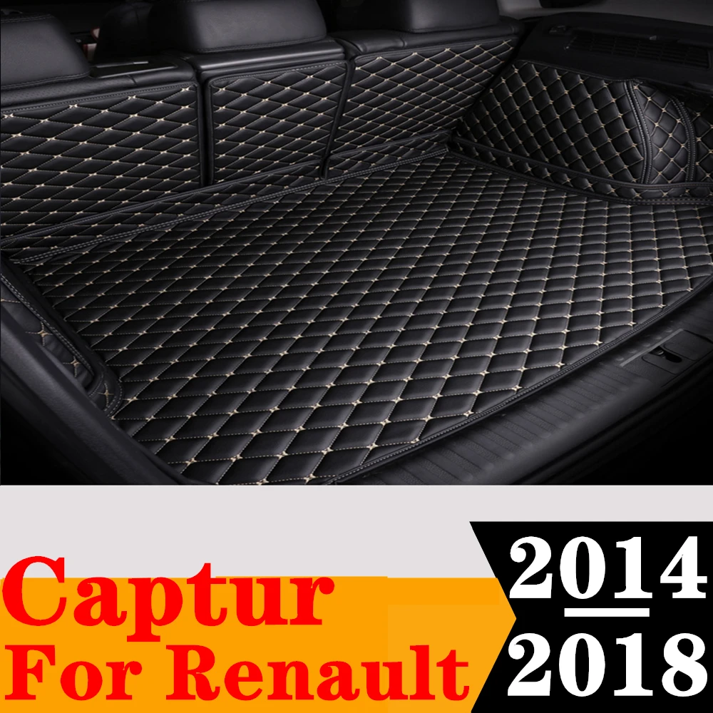 

Полный Комплект ковриков для багажника на заказ для Renault Captur 2018, 2017, 2016, 2015, 2014, Задняя подкладка для груза, поднос для багажника, коврик для багажа, ковер
