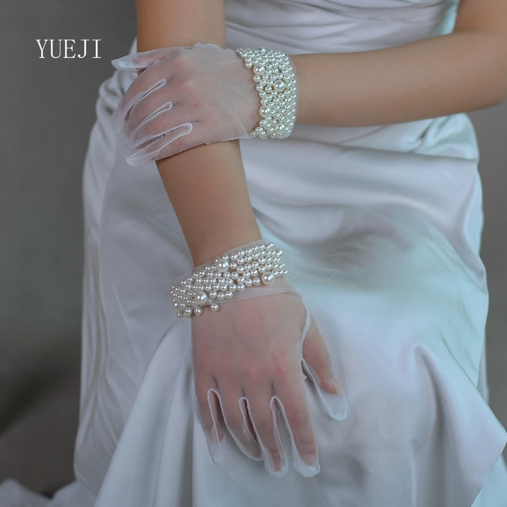 YUEJI wrist Pearl Bridal Gloves Beige White Wedding Bride Dress Sleeves Detachable Перчатки С Камнями customizable YJM01
YUEJI wrist Pearl Bridal Gloves Beige White Wedding Bride Dress Sleeves Detachable Перчатки С Камнями customizable YJM01