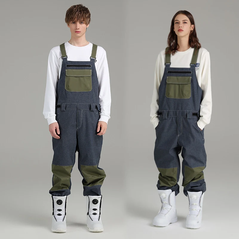 New One Piece Ski Pants Women Snowboard Pants Men Windproof Waterproof Outdoor Denim Overalls Skiing Suit Double Plate Jumpsuits
New One Piece Ski Pants Women Snowboard Pants Men Windproof Waterproof Outdoor Denim Overalls Skiing Suit Double Plate Jumpsuits