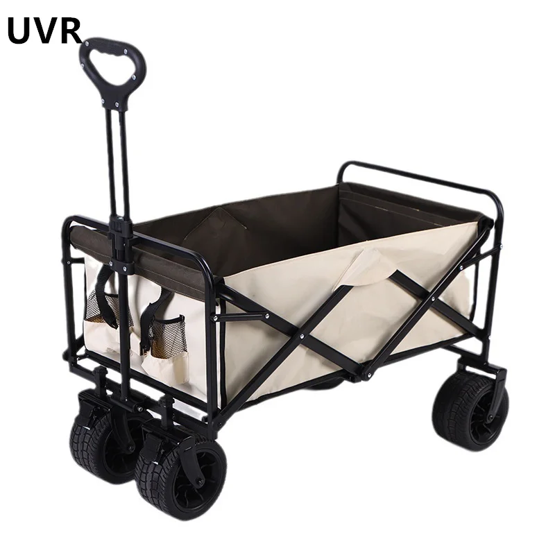 

UVR Fashionable Simple Outdoor Camping Cart Stall Camping Cart Portable Folding Outdoor Camping Hand Pulled Small Trailer