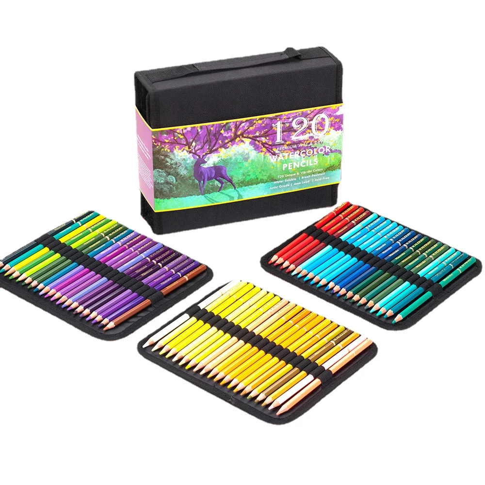 Professional 120 Colors Watercolor Pencil Set With Storage Pencil Case Brush Color Pencil Drawing For Painting Art Supplies Gift
Professional 120 Colors Watercolor Pencil Set With Storage Pencil Case Brush Color Pencil Drawing For Painting Art Supplies Gift