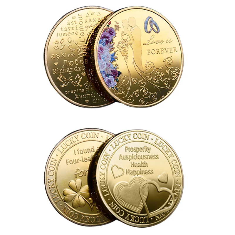 Romantic Lover Colorful Commemorative Gold Coin for Wedding Anniversary Health Happiness Collectible Coins Souvenir Medal Gifts
Romantic Lover Colorful Commemorative Gold Coin for Wedding Anniversary Health Happiness Collectible Coins Souvenir Medal Gifts