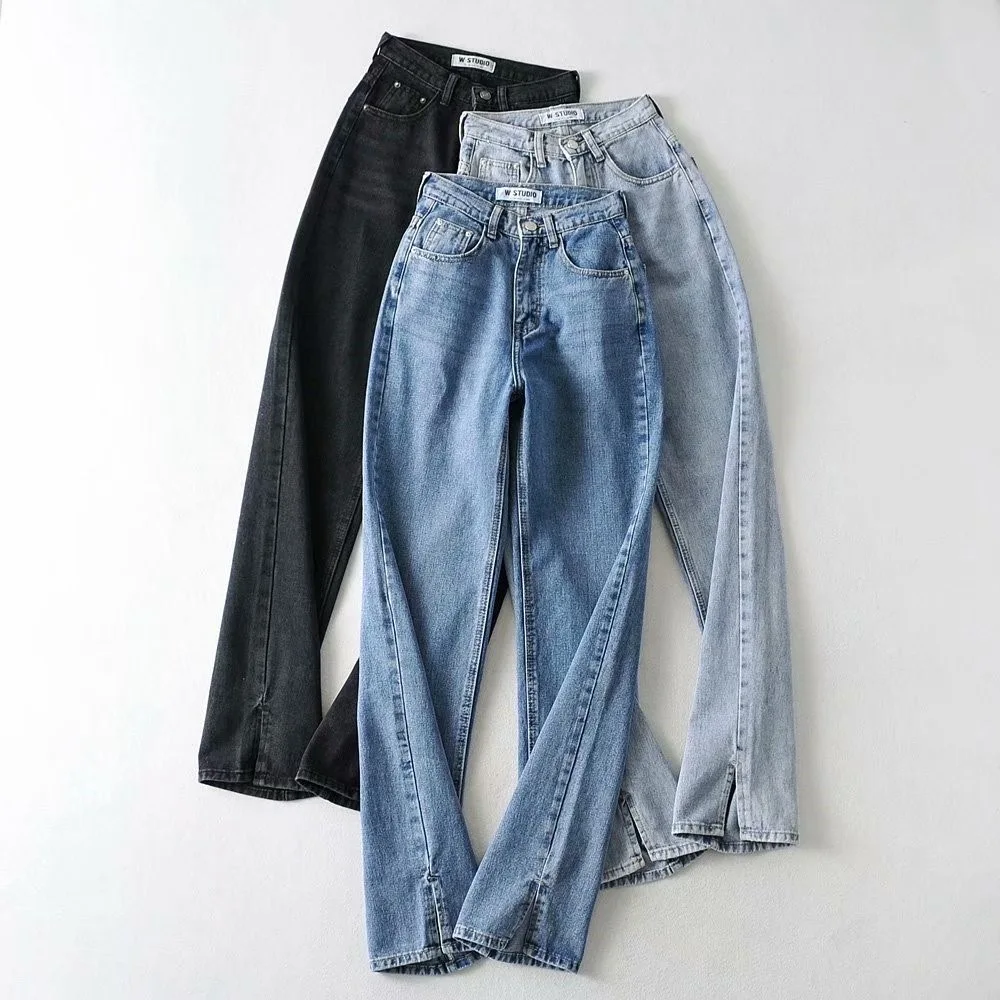 Women's Pants Straight Leg Jeans Women High Waist Slim Loose Autumn Winter Pants Casual Split Washed Mom Fashion Trousers
Women's Pants Straight Leg Jeans Women High Waist Slim Loose Autumn Winter Pants Casual Split Washed Mom Fashion Trousers