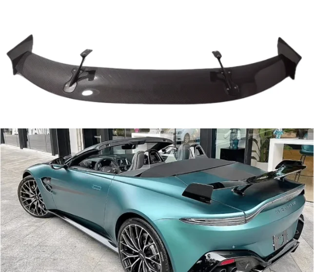 

For Aston Martin Vantage V8 2018 2019 2020 2021 2022 2023 F1 Real Dry Carbon Fiber Car Rear Wing Trunk Lip Spoiler