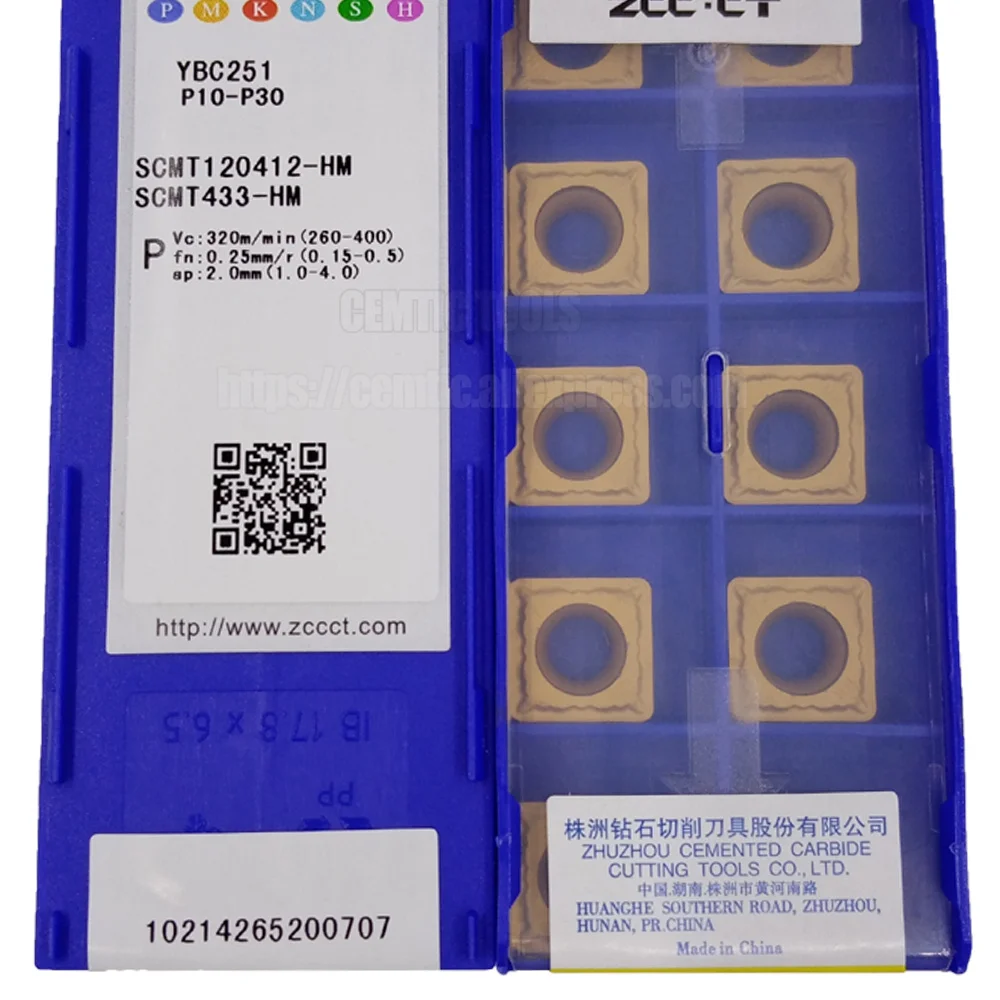ZCC CNC Machine Tooling Carbide Inserts CVD Coating Turning Tools YBC251 SCMT120412-HM
ZCC CNC Machine Tooling Carbide Inserts CVD Coating Turning Tools YBC251 SCMT120412-HM