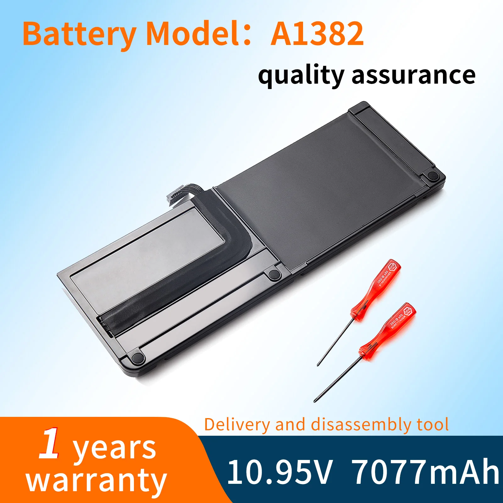 

BVBH A1382 Battery For Apple Macbook Pro 15" A1286 2011 2012 Series, free 2 pcs Screwdrivers