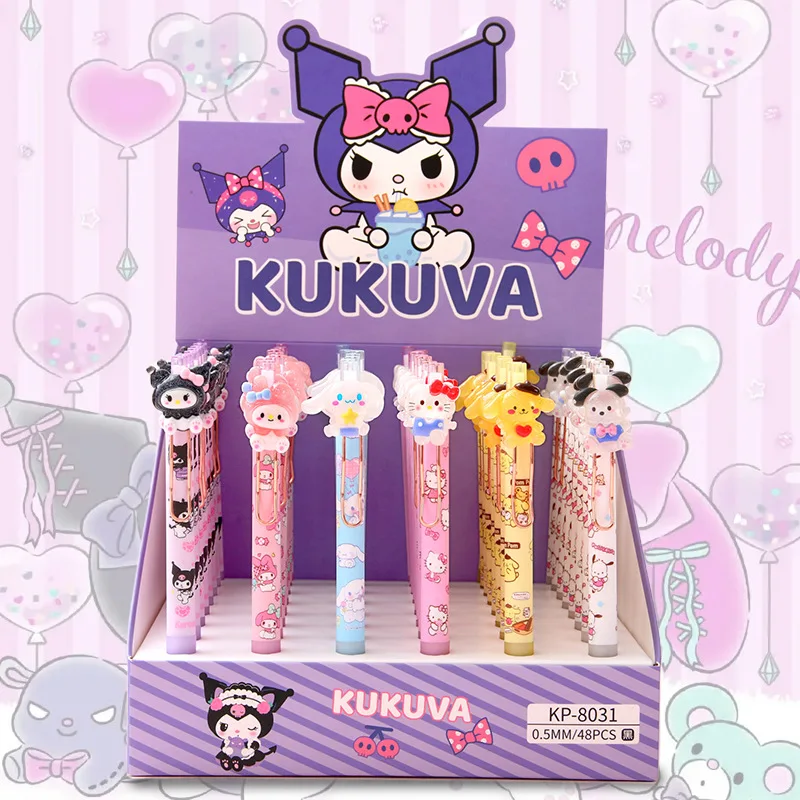 New Sanrio 48pcs Cartoon Gel Pen Kuromi Cinnamoroll Pens Students Stationery 0.5 Black School Children Write Student Prize Gift
New Sanrio 48pcs Cartoon Gel Pen Kuromi Cinnamoroll Pens Students Stationery 0.5 Black School Children Write Student Prize Gift