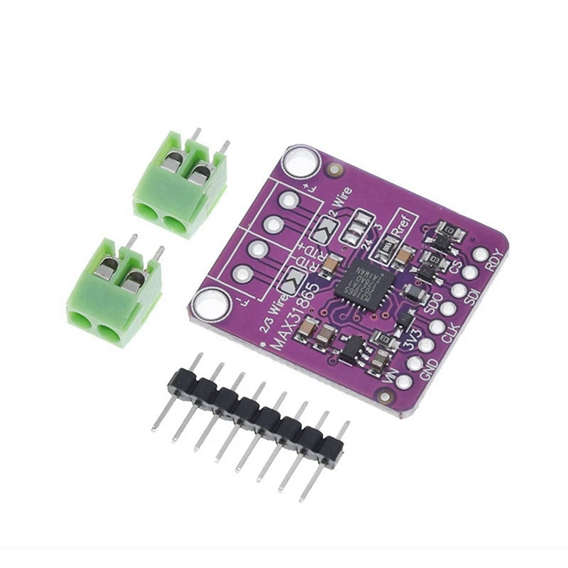 MAX31865 PT100/PT1000 RTD-To-Digital Converter Board Temperature Amplifier Module
MAX31865 PT100/PT1000 RTD-To-Digital Converter Board Temperature Amplifier Module
