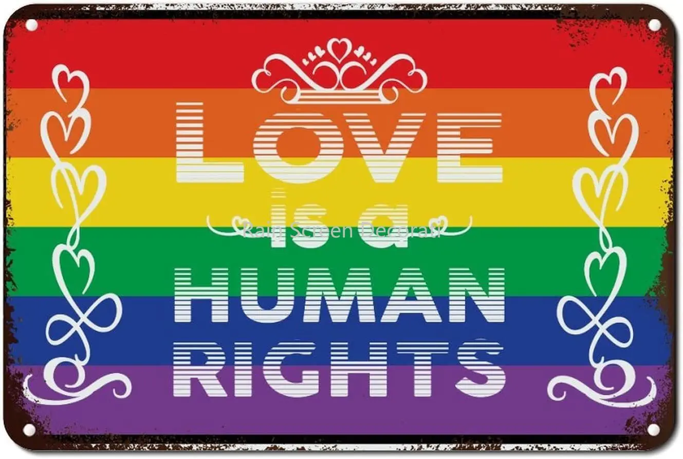 Love Is A Human Rights Vintage Farmhouse Signs Pride Month Parade Aluminum Metal Sign Bisexual Rainbow Pride Gay
Love Is A Human Rights Vintage Farmhouse Signs Pride Month Parade Aluminum Metal Sign Bisexual Rainbow Pride Gay