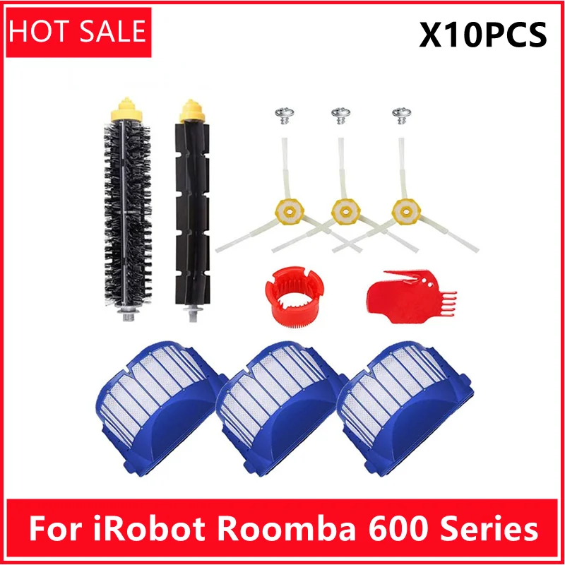 Aero Vac Filters Beater Bristle Brushes Side Brushes for IRobot Roomba 600 Series 620 630 650 660 680 Vacuum Cleaner Parts
Aero Vac Filters Beater Bristle Brushes Side Brushes for IRobot Roomba 600 Series 620 630 650 660 680 Vacuum Cleaner Parts