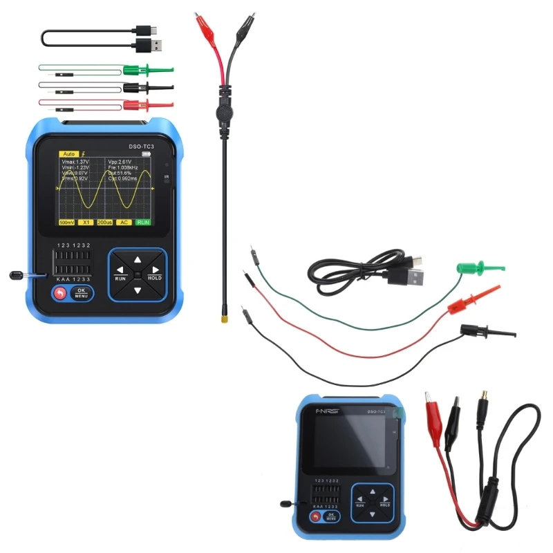 3-in-1 Transistor Tester DDS- Generator & Digital Oscilloscope LED Backlit Display Screen Mini Handheld Digital
3-in-1 Transistor Tester DDS- Generator & Digital Oscilloscope LED Backlit Display Screen Mini Handheld Digital