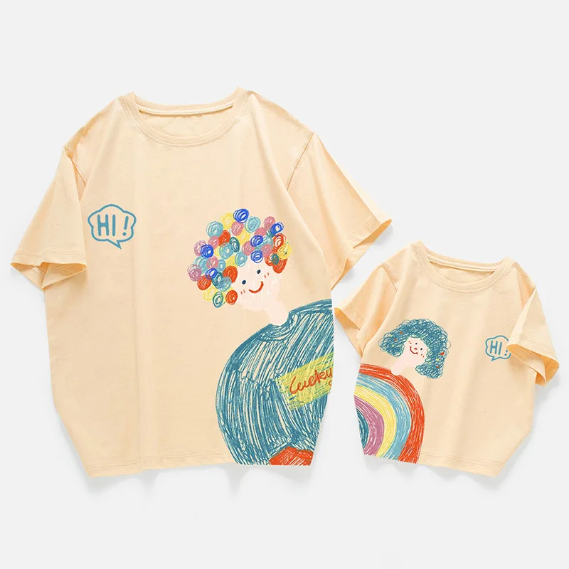 Mother Kids Cartoon T-shirt Family Matching Outfits Mom and Daughter Matching Clothes Baby Girl Boy Clothes
Mother Kids Cartoon T-shirt Family Matching Outfits Mom and Daughter Matching Clothes Baby Girl Boy Clothes
