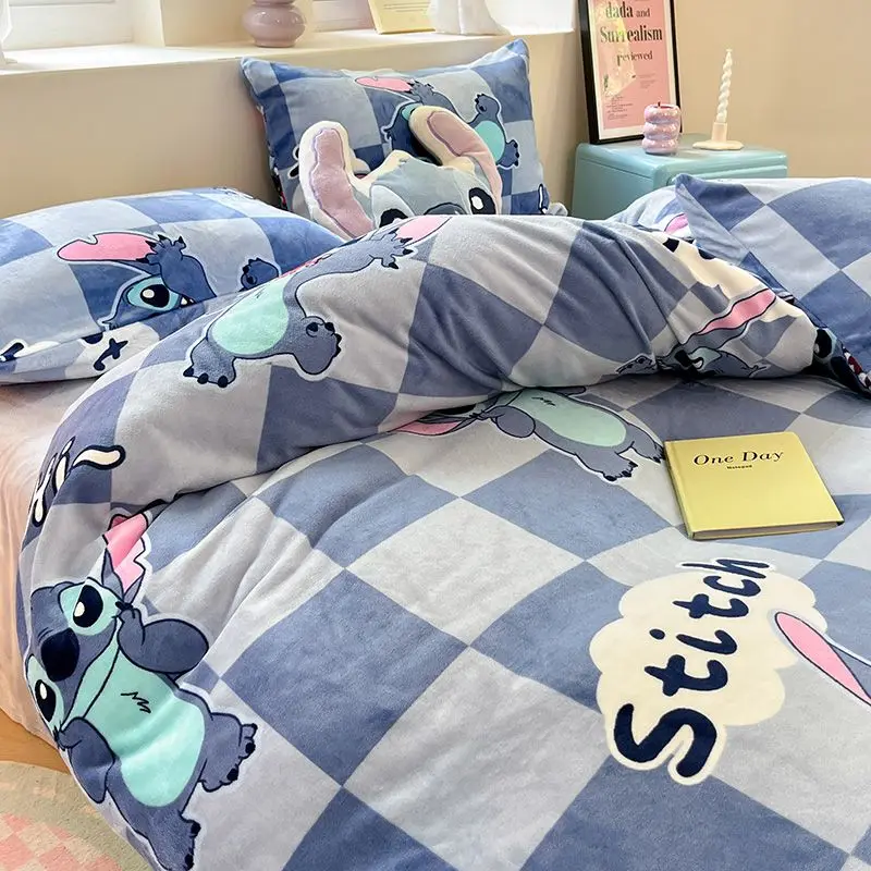 Stitch Mickey Donald duck Lotso Winnie the Pooh cute cartoon reactive print thickened warm milk velvet bed sheet set of four
Stitch Mickey Donald duck Lotso Winnie the Pooh cute cartoon reactive print thickened warm milk velvet bed sheet set of four