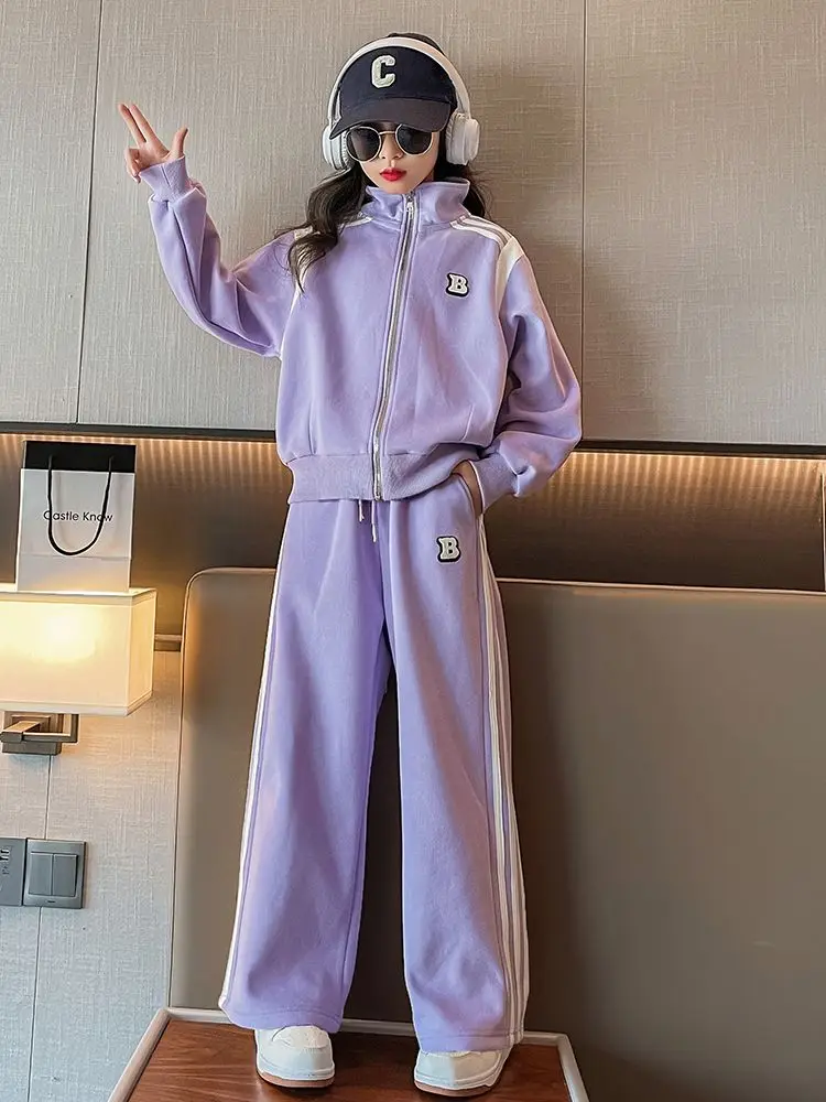 2023 Girls Outfits Children Zipper Print Coat Loose Striped Drawing String Pants Spring Autumn Sport Causal Korean 5-14 Yrs
2023 Girls Outfits Children Zipper Print Coat Loose Striped Drawing String Pants Spring Autumn Sport Causal Korean 5-14 Yrs