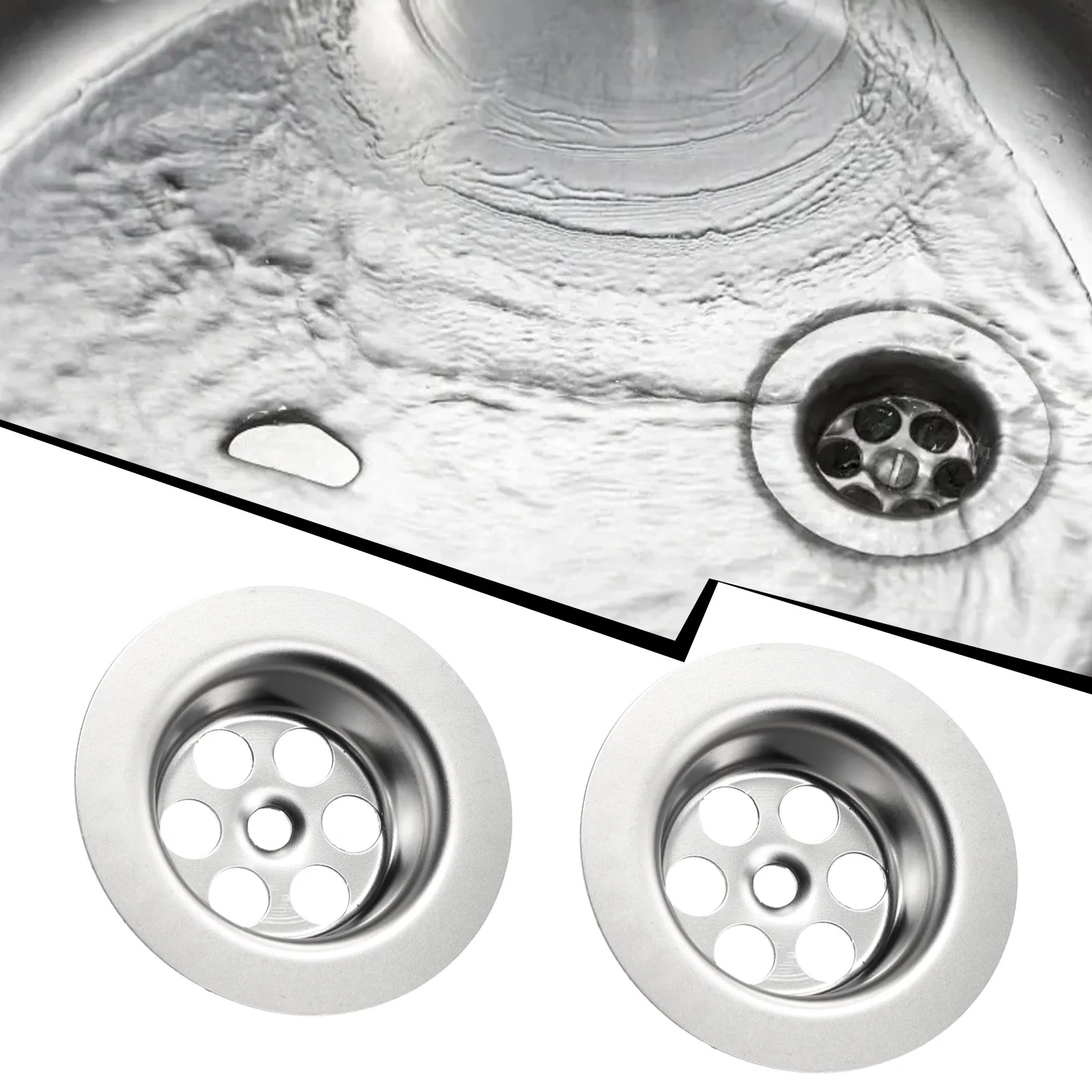 Drain Accessories Plug Hole Covers Fixtures Home Improvement Stainless Steel 2PCS Accessories Durable Inner33.4mm
Drain Accessories Plug Hole Covers Fixtures Home Improvement Stainless Steel 2PCS Accessories Durable Inner33.4mm