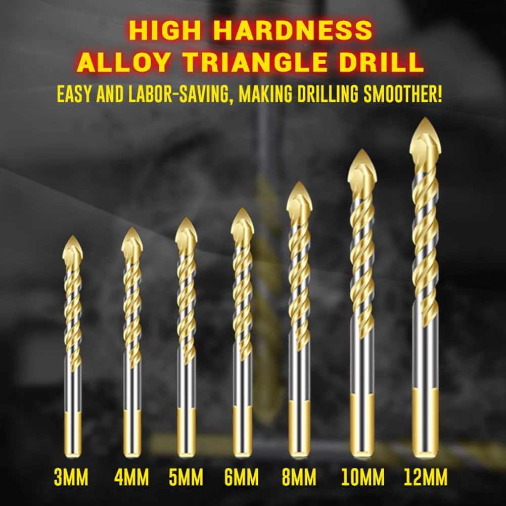 1pc Alloy Triangle Drill Bit Tile Glass Cement Metal Ceramic Wood Plastic Hole Saw Punch Drill Size 3/4/5/6/8/10/12mm
1pc Alloy Triangle Drill Bit Tile Glass Cement Metal Ceramic Wood Plastic Hole Saw Punch Drill Size 3/4/5/6/8/10/12mm