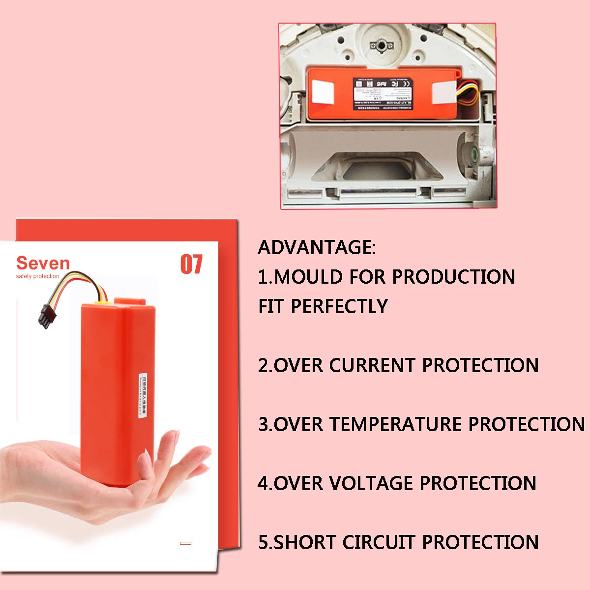 Li-ion Robot Vacuum Cleaner Replacement Battery for Xiaomi Robot Roborock Accessories Spare Parts Xiaomi Battery Vacuum Cleaner
Li-ion Robot Vacuum Cleaner Replacement Battery for Xiaomi Robot Roborock Accessories Spare Parts Xiaomi Battery Vacuum Cleaner