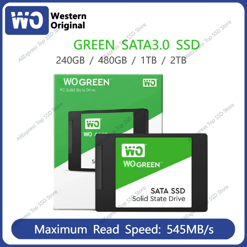 

Western Original WO Green SATA 3.0 SSD 1TB 2TB 4TB Internal Solid State Hard Drive 2.5″/7mm Disque ssd 240GB 480GB 545MBs