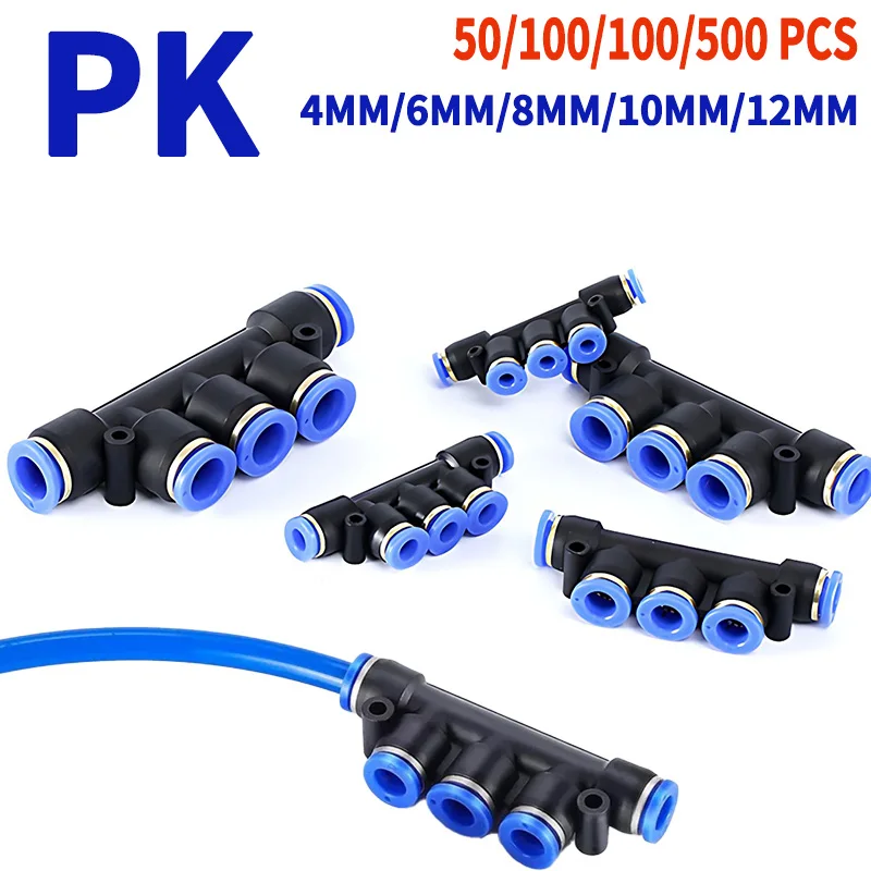 PK Pneumatic Quick Connector - Plastic 5-Way Water Pipe Quick Insert - Air Hose Soft PU Pipe Fitting(4mm, 6mm, 8mm, 10mm, 12mm)
PK Pneumatic Quick Connector - Plastic 5-Way Water Pipe Quick Insert - Air Hose Soft PU Pipe Fitting(4mm, 6mm, 8mm, 10mm, 12mm)