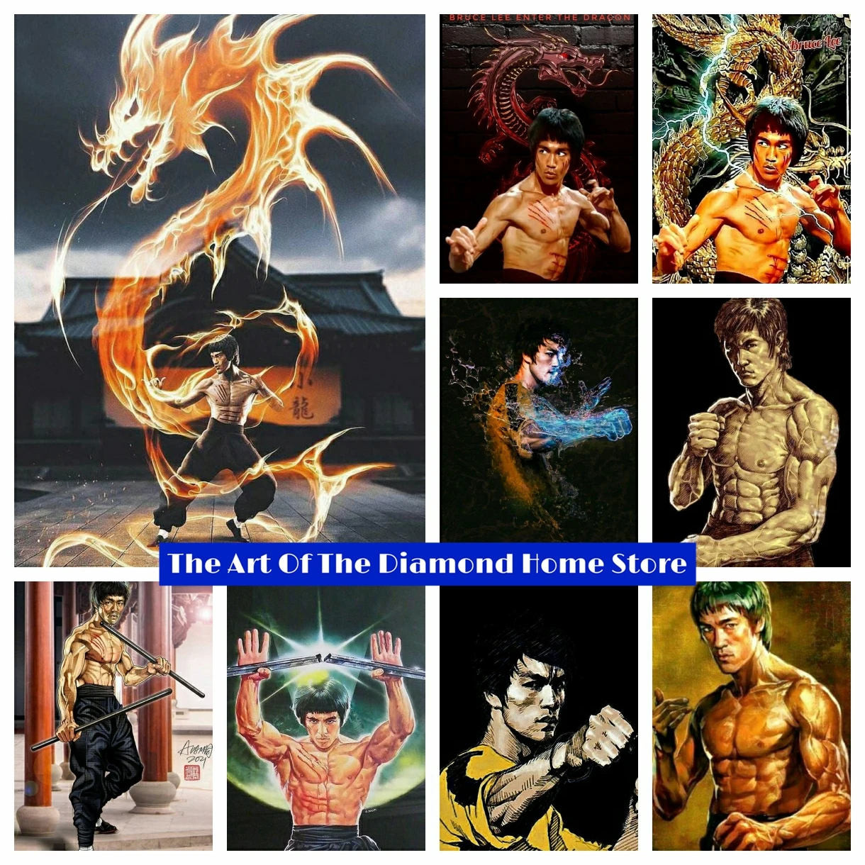 DIY Bruce Lee 5D AB Diamond Rhinestone Painting Chinese Kung Fu Star Cross Stitch Embroidered Picture Mosaic Craft Bedroom Decor
DIY Bruce Lee 5D AB Diamond Rhinestone Painting Chinese Kung Fu Star Cross Stitch Embroidered Picture Mosaic Craft Bedroom Decor