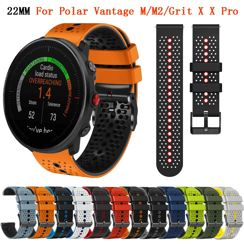 22mm Wrist Band For Polar Vantage M/M2 Sport Bracelet Polar Grit X X Pro Strap Smartwatch Silicone Replacement Watchband Correa
22mm Wrist Band For Polar Vantage M/M2 Sport Bracelet Polar Grit X X Pro Strap Smartwatch Silicone Replacement Watchband Correa