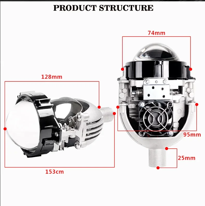 3.0 inch Bi-LED Lenses in Headlight Matrix High Low Projector Lens H1 H4 H7 9005 9006 LED Headlamp Kit Car Motorcycle Accessory
3.0 inch Bi-LED Lenses in Headlight Matrix High Low Projector Lens H1 H4 H7 9005 9006 LED Headlamp Kit Car Motorcycle Accessory