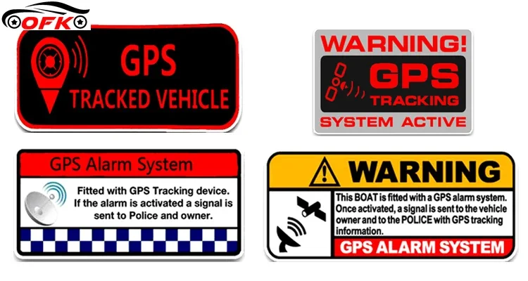 

Warning Car Stickers Sign GPS Automatic Tracking System High Quality Sticker Waterproof Sunscreen PVC Decal.