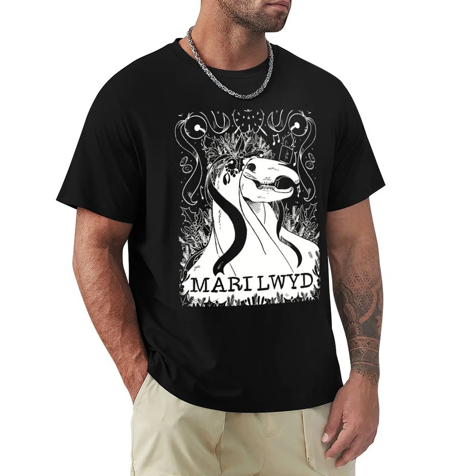 

Mari Lwyd T-Shirt new edition tees hippie clothes oversized mens graphic t-shirts big and tall