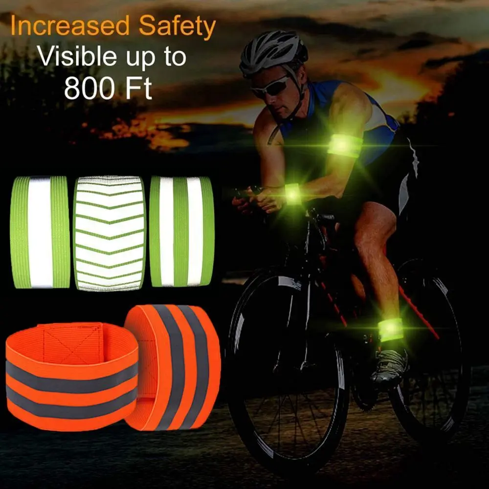 

Pants Hand Leg Fishing Accessories Reflector Wristband Bike Safety Alert Cycling Reflective Strips Sport Tape Warning Armband