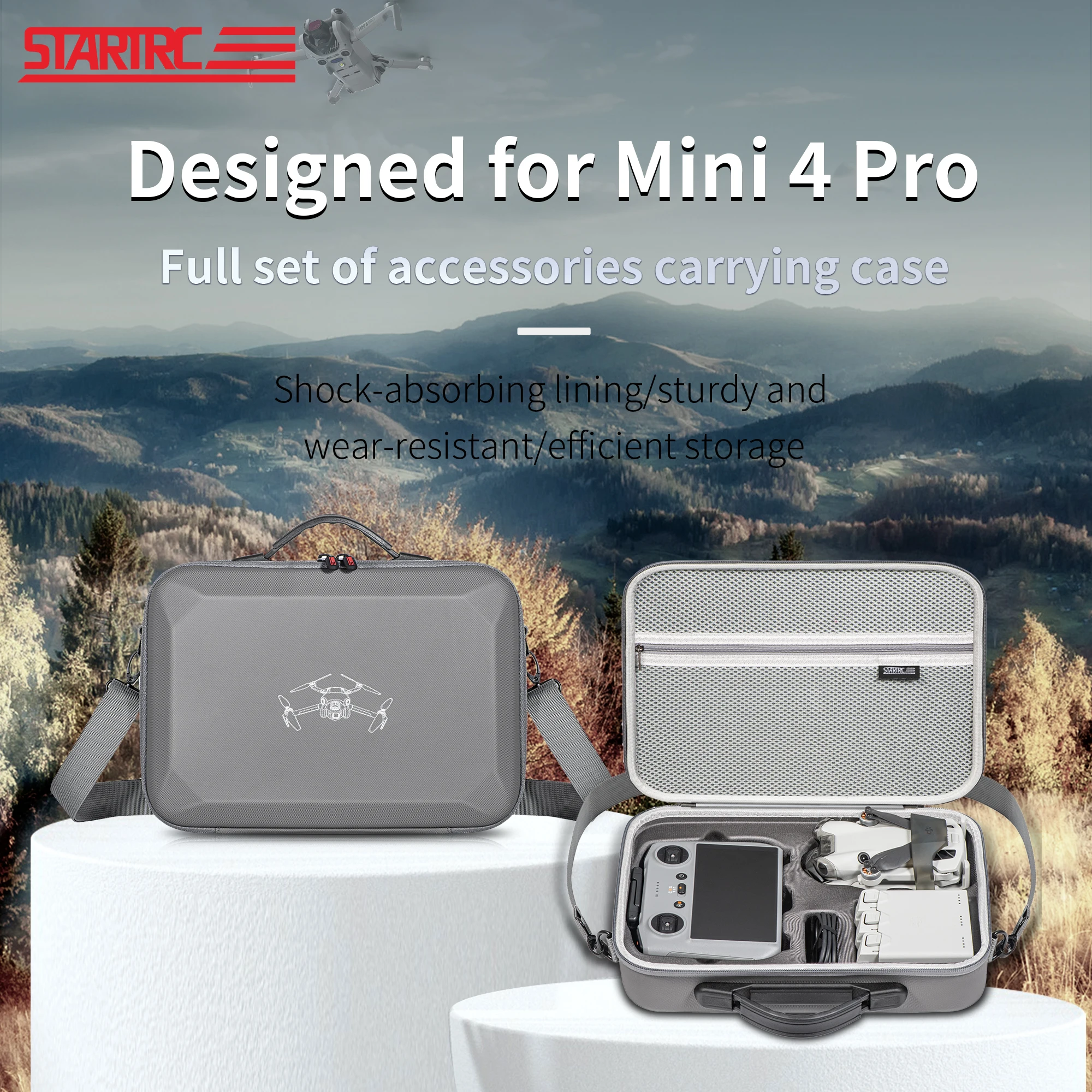 Сумка через плечо из ПУ для DJI Mini 4 Pro, сумка для хранения все в одном, портативный ящик для хранения для DJI Mini 4 Pro, портативная коробка, аксессуары
Сумка через плечо из ПУ для DJI Mini 4 Pro, сумка для хранения все в одном, портативный ящик для хранения для DJI Mini 4 Pro, портативная коробка, аксессуары