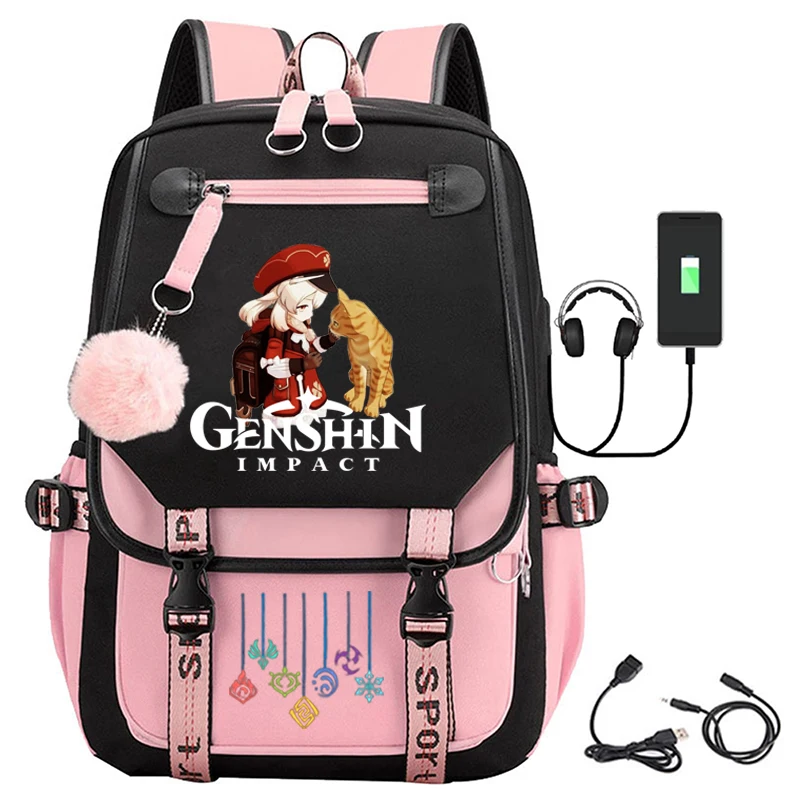Аниме Genshin Impact периферийный плюшевый мяч USB рюкзак для учеников средней школы в европейском и американском стиле школьная сумка
Аниме Genshin Impact периферийный плюшевый мяч USB рюкзак для учеников средней школы в европейском и американском стиле школьная сумка