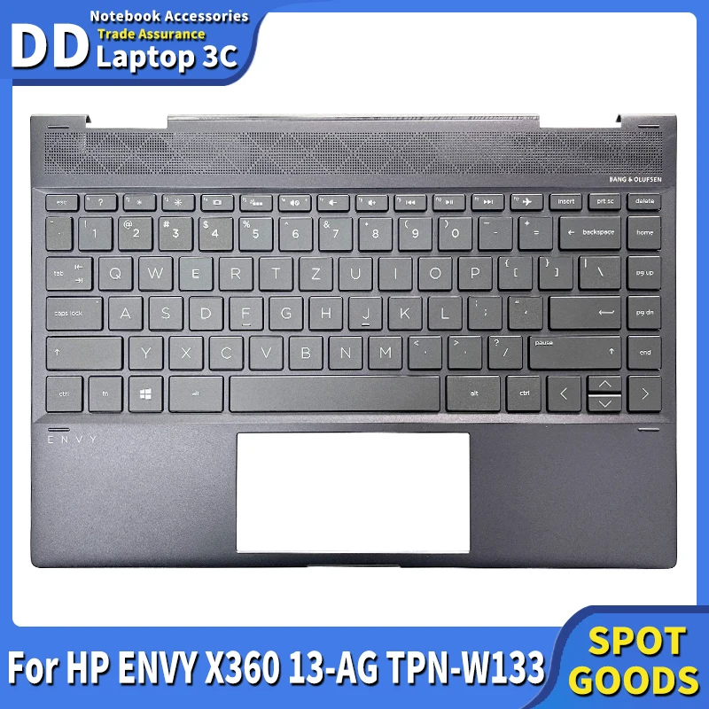 

New US Keyboard for HP ENVY X360 13-AG TPN-W133 Palmrest Upper Cover Top Case Laptop Keyboard Backlight English 609939-001