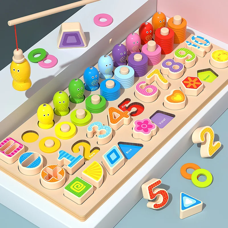 Hot Montessori Educational Wooden Toys For Kids Board Math Fishing Count Numbers Matching Digital Cut Fruit Early Education Toy
Hot Montessori Educational Wooden Toys For Kids Board Math Fishing Count Numbers Matching Digital Cut Fruit Early Education Toy