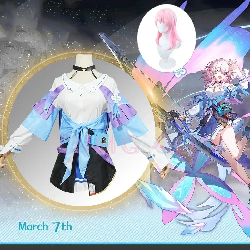 Костюм для косплея 7 марта, Карнавальная Униформа хонкай, звезда, рейс, парик, искусственная игра
Костюм для косплея 7 марта, Карнавальная Униформа хонкай, звезда, рейс, парик, искусственная игра