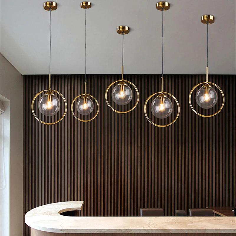 Nordic Glass Ball Pendant Lights Lighting Gold LED Pendant Lamp for Living Room Home Loft Industrial Indoor Decor E27 Luminaire
Nordic Glass Ball Pendant Lights Lighting Gold LED Pendant Lamp for Living Room Home Loft Industrial Indoor Decor E27 Luminaire