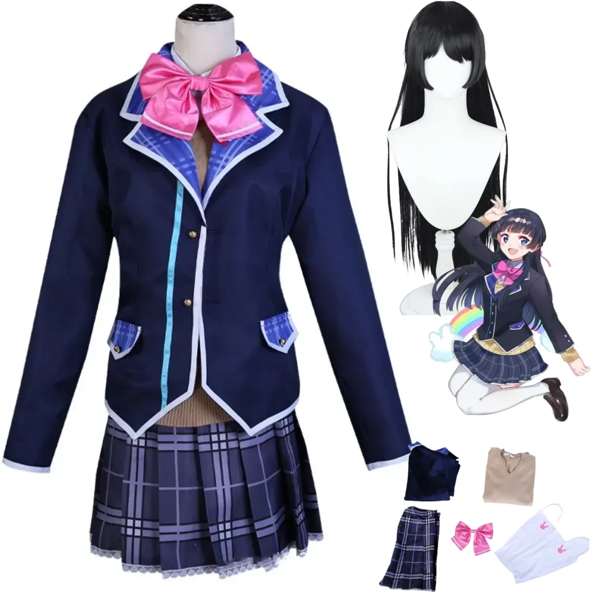 Anime Vtuber Virtualsan-Looking Tsukino Mito Cosplay Costume Wig Japan South Korea Jk School Uniforms Skirt Woman Kawaii Suit
Anime Vtuber Virtualsan-Looking Tsukino Mito Cosplay Costume Wig Japan South Korea Jk School Uniforms Skirt Woman Kawaii Suit