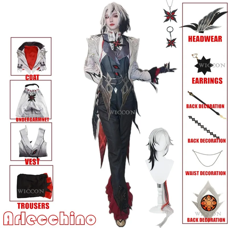 Новинка, костюм для косплея Arlecchino, парики Genshin Impact Fatui, униформа Knave Arlecchino Eleven Fatui Harbingers, костюм, наряд
Новинка, костюм для косплея Arlecchino, парики Genshin Impact Fatui, униформа Knave Arlecchino Eleven Fatui Harbingers, костюм, наряд