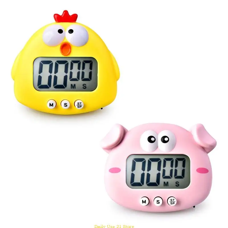 Cartoon Chicken Pig Electronic LCD Digital Countdown Kitchen Timer Cooking Baking Helper
Cartoon Chicken Pig Electronic LCD Digital Countdown Kitchen Timer Cooking Baking Helper