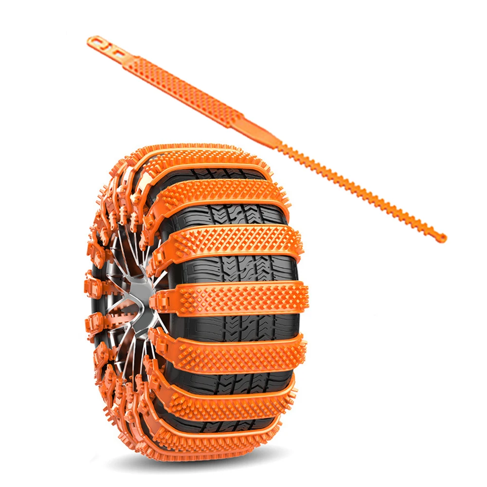 Winter Antiskid Chains for Car Snow Mud Wheel Keep Your Wheels Clear of Snow Ice and Mud Durable TPU Material Orange Color
Winter Antiskid Chains for Car Snow Mud Wheel Keep Your Wheels Clear of Snow Ice and Mud Durable TPU Material Orange Color