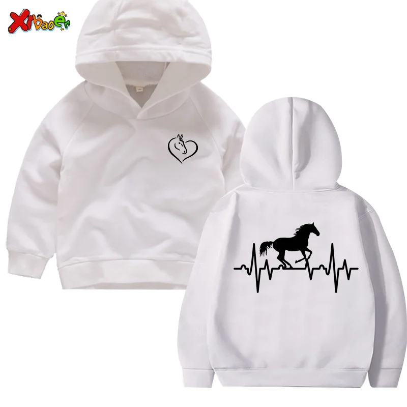 

Just A Girl Who Loves Horses Riding Farm Lover Hoodie Girls Kids Hooded Children's Clothing Boys Sweatshirt Toddler Baby Clothes