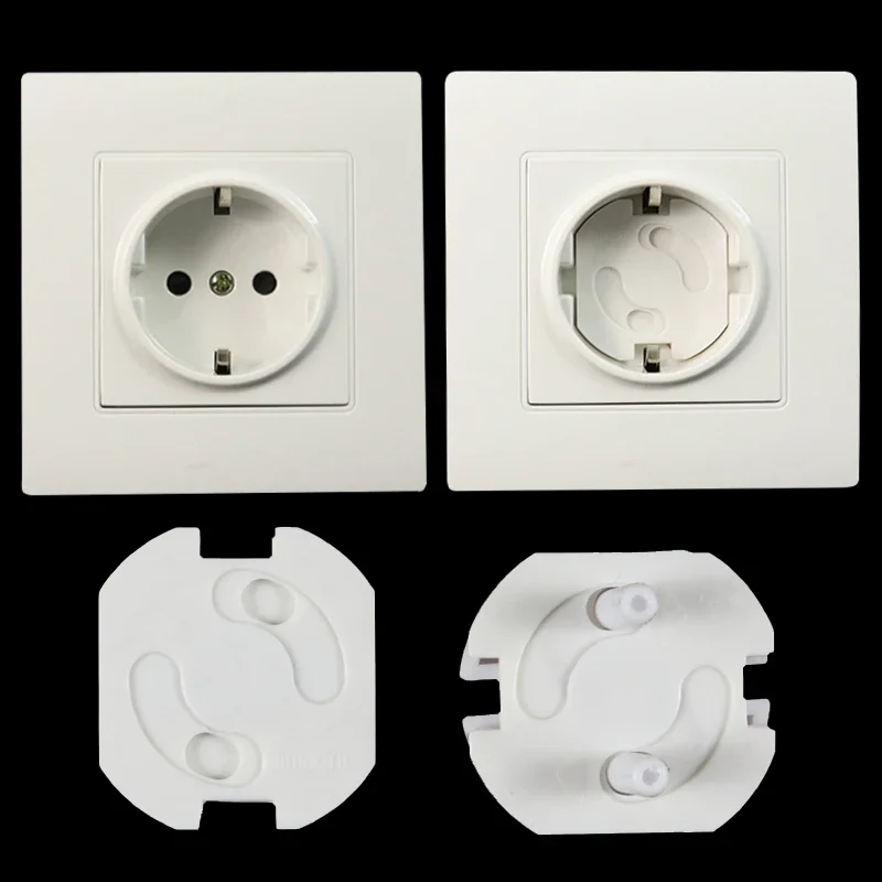 

10pcs EU Power Socket Electrical Outlet Baby Kids Child Safety Guard Protection Anti Electric Shock Plugs Protector Rotate Cover