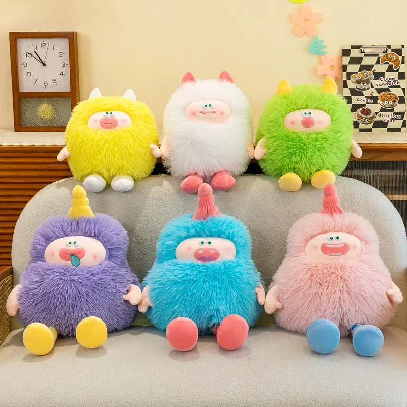 

65cm Ugly And Cute Little Monster Doll Embrace Pillow Plush Toys Elf Long Haired Monster Give Your Girlfriend A Birthday Gift