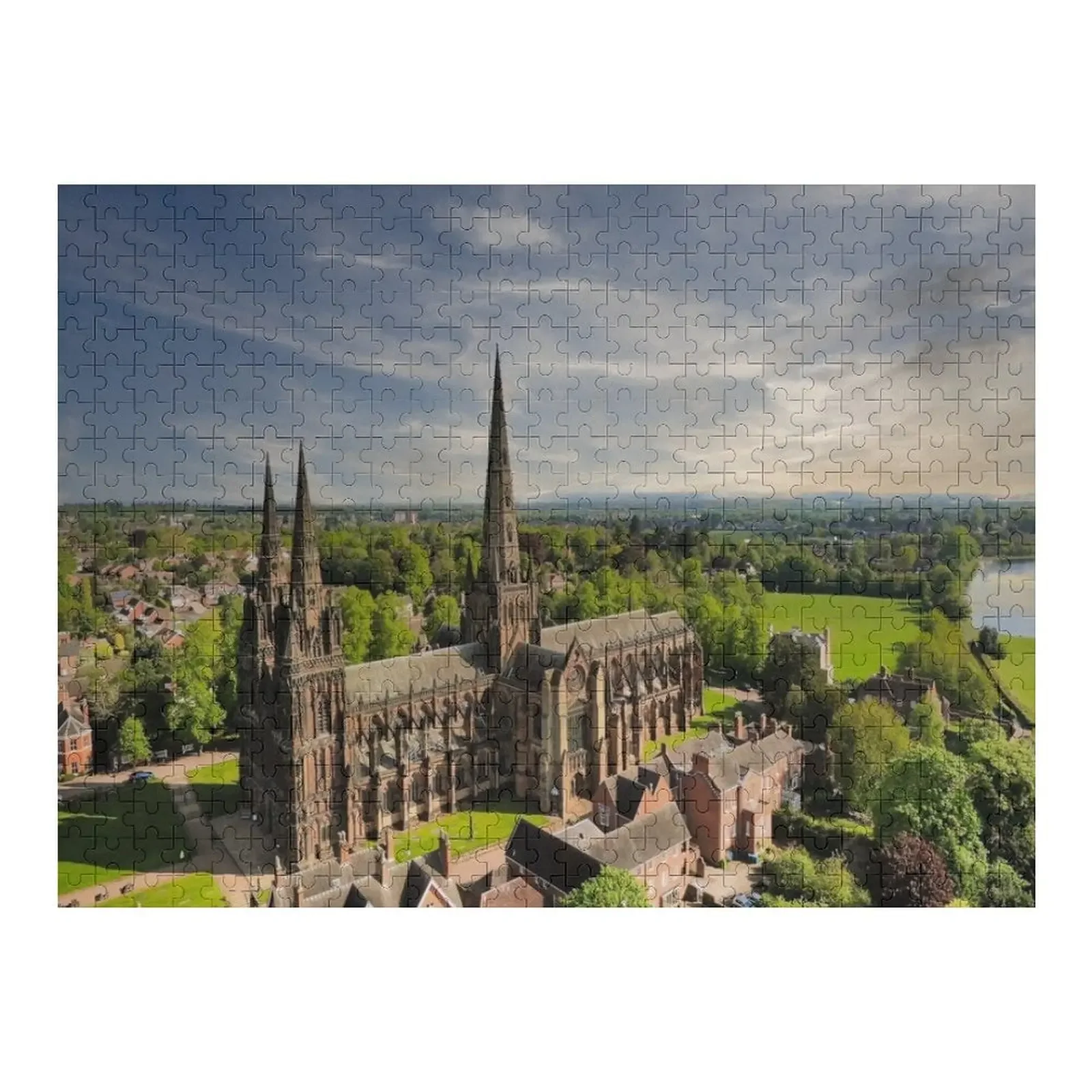 

Lichfield Cathedral Aerial View Jigsaw Puzzle Personalized Kids Gifts Wooden Decor Paintings Puzzle