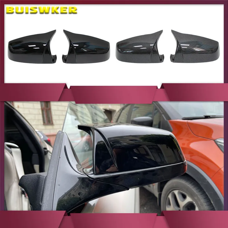 

Side Wing Rearview Mirror Cover Cap For BMW 5 6 7 Series E60 E61 E63 E64 F01 F02-F04 F06 F07 F10 F11 F12 F13 Carbon Fiber Black