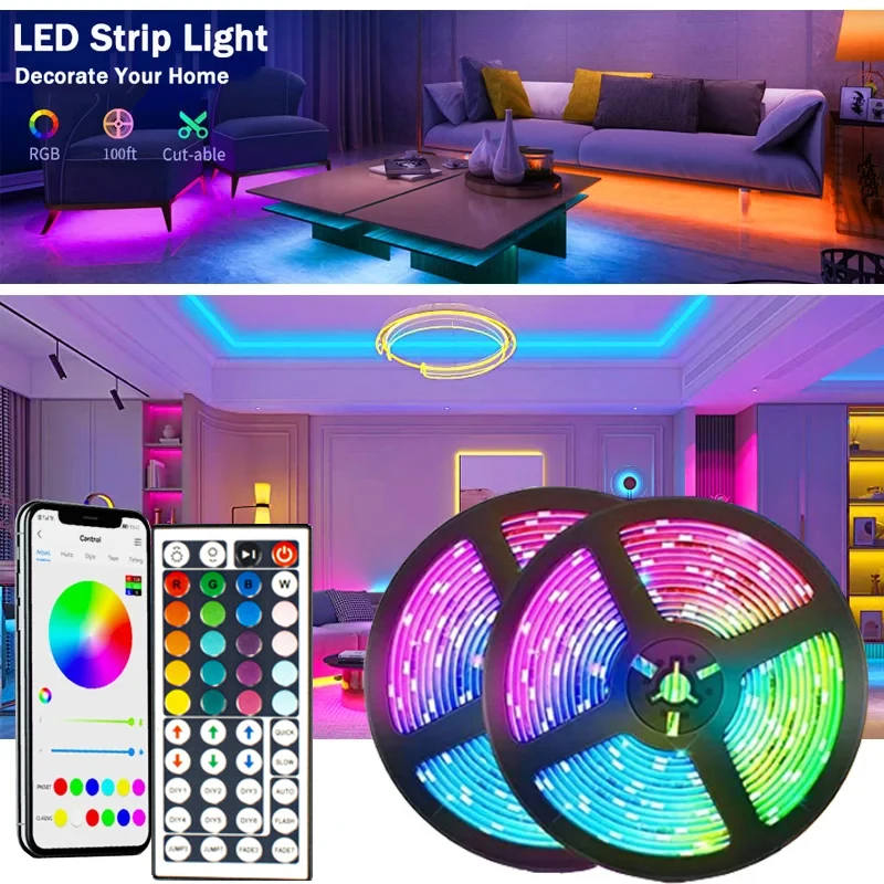 

LED Strip Lights USB RGB 5050 Neon Lights TV Backlight LED Lights for Room Decor Bluetooth Control Led Tape LED 10m 15m 20m 30m