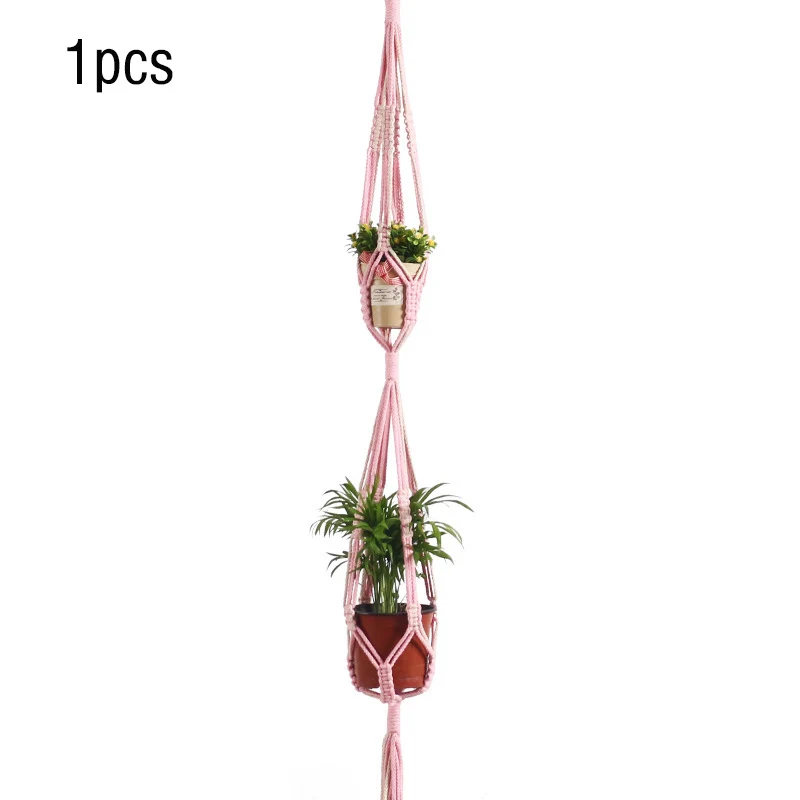 Hanging Plant Hanger Vintage-inspired Basket Decor Eye-catching Garden Modern Pink/Gray Pot Holder 130cm Durable
Hanging Plant Hanger Vintage-inspired Basket Decor Eye-catching Garden Modern Pink/Gray Pot Holder 130cm Durable