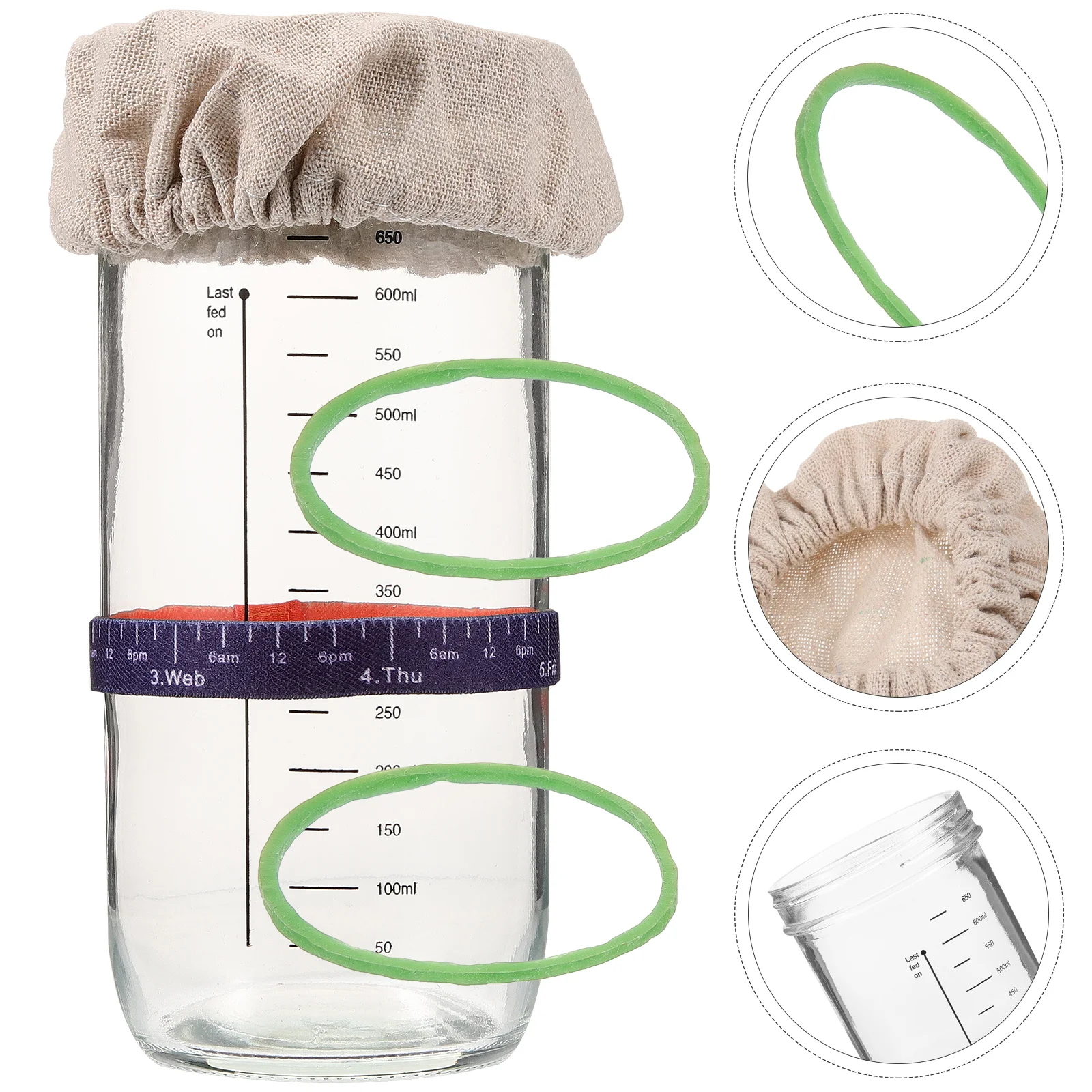 Glass Jar Sealed Sourdough Kit Food Cereal Storage Tank Starter Holder Aluminum Canister Kettle
Glass Jar Sealed Sourdough Kit Food Cereal Storage Tank Starter Holder Aluminum Canister Kettle