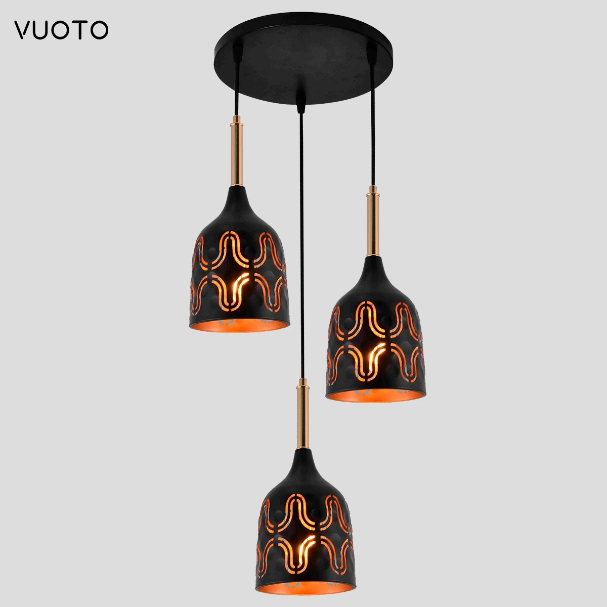 

VUOTO Modern Led Pendant Lights E27 for Kitchen Fixtures Bedroom Table Dining Room Hanging Lamp Lampshade Home Chandelier Black